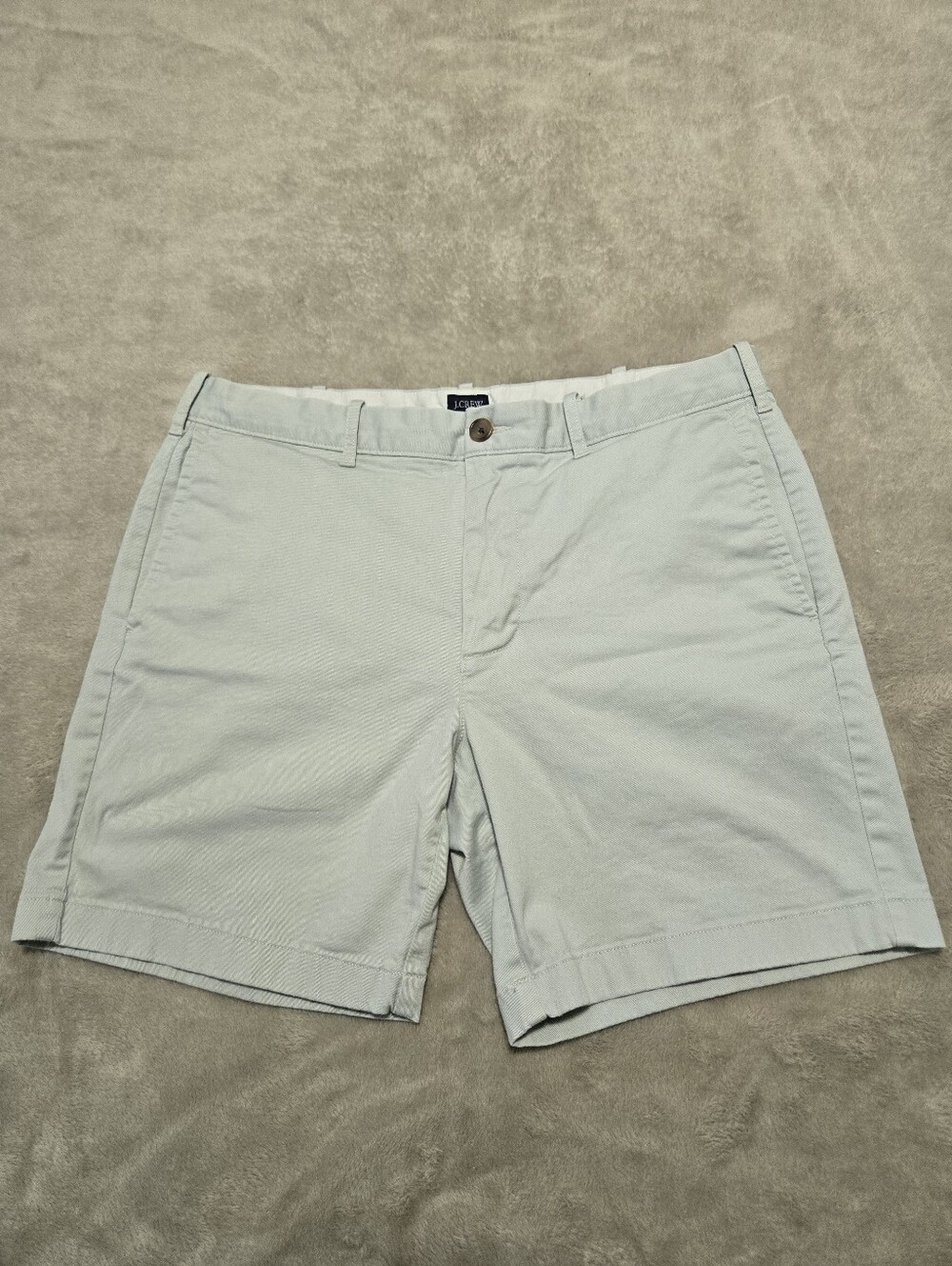 J. Crew Men's Light Mint Flat Front Chino Shorts Mens Size 34